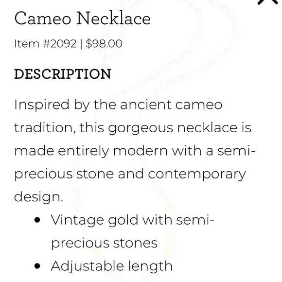 Cabi Cameo Necklace - Picture 2 of 2